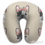 Travel Pillow Frenchie with Cut Lines Panel Pillow Cut Sew Memory Foam U Neck Pillow for Lightweight Support in Airplane Car Train Bus - B07V3XC9QZ